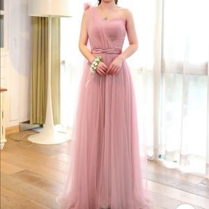 Homecoming prom bridesmaid pink cute dress